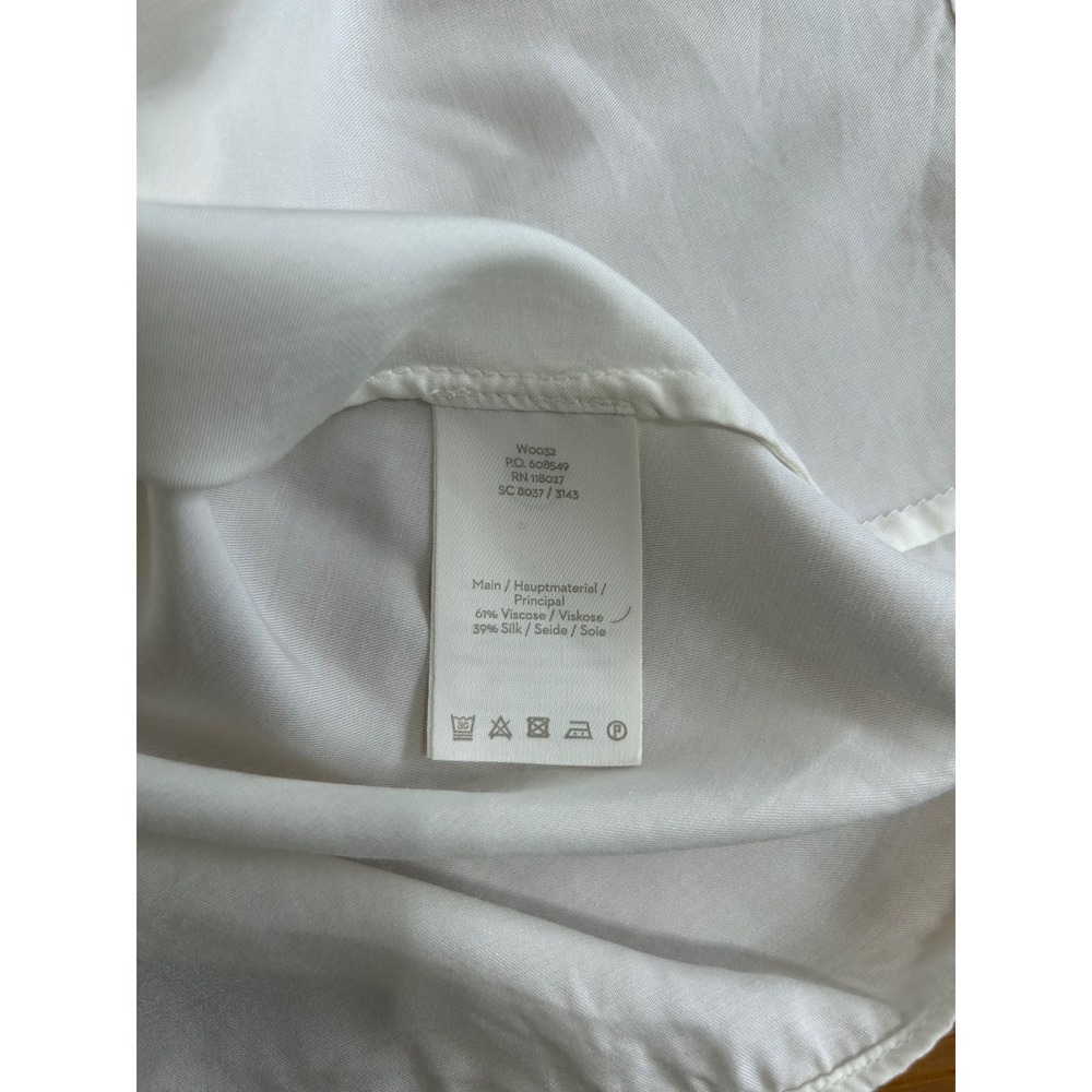 Boden Women Ravello White Silk Blend Elevated Basic Quiet Lux Blouse Top  US 4 - Picture 7 of 8